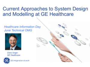 Current Approaches to System Design and Modelling at GE Healthcare