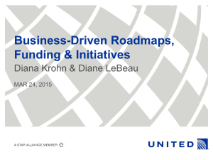 Business-Driven Roadmaps, Funding &amp; Initiatives Diana Krohn &amp; Diane LeBeau