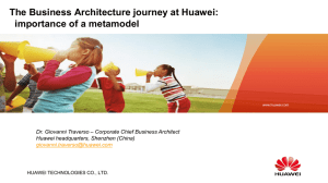 The Business Architecture journey at Huawei: importance of a metamodel
