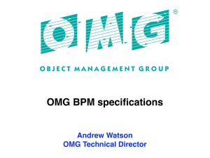 OMG BPM specifications Andrew Watson OMG Technical Director