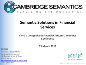 Semantic Solutions in Financial Services  OMG’s Demystifying Financial Services Semantics