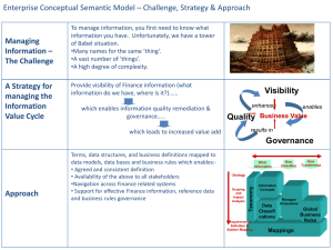 Enterprise Conceptual Semantic Model – Challenge, Strategy &amp; Approach