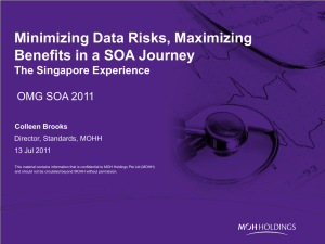 Minimizing Data Risks, Maximizing Benefits in a SOA Journey The Singapore Experience
