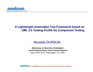 Mustafa DURSUN A Lightweight Automated Test Framework based on aselsan