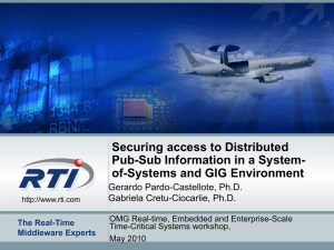 Securing access to Distributed Pub-Sub Information in a System-