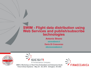 SWIM - Flight data distribution using Web Services and publish/subscribe technologies Antonio Strano
