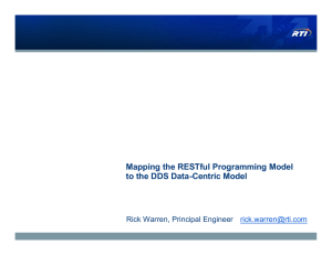 Mapping the RESTful Programming Model to the DDS Data-Centric Model