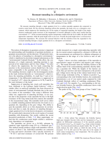 Resonant tunneling in a dissipative environment 兲