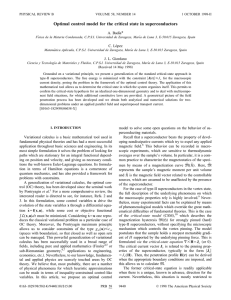 Optimal control model for the critical state in superconductors * A. Badı´a
