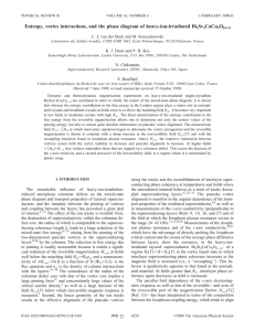 Entropy, vortex interactions, and the phase diagram of heavy-ion-irradiated Bi Sr CaCu O
