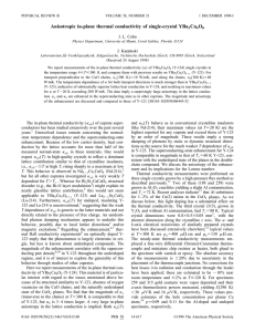 Anisotropic in-plane thermal conductivity of single-crystal YBa Cu O J. L. Cohn