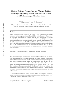 Vortex Lattice Depinning vs. Vortex Lattice equilibrium magnetization jump