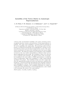 Instability of the Vortex Matter in Anisotropic Superconductors , A. L. Rakhmanov