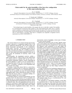 Chain model for the spiral instability of the force-free configuration