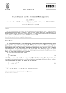 Flux diffusion and the porous medium equation John Gilchrist