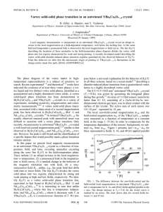 Vortex solid-solid phase transition in an untwinned YBa Cu O crystal