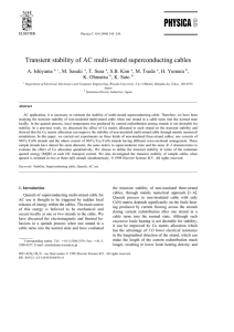Transient stability of AC multi-strand superconducting cables A. Ishiyama , M. Sasaki