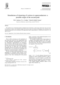 Simulations of clustering of vortices in superconductors: a