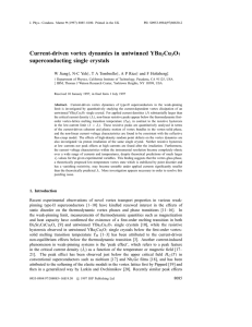 Current-driven vortex dynamics in untwinned YBa Cu O superconducting single crystals