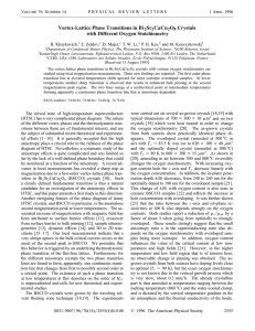 Vortex-Lattice Phase Transitions in Bi Crystals with Different Oxygen Stoichiometry Sr