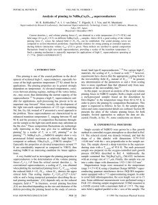 Analysis of pinning in NdBa Cu O superconductors