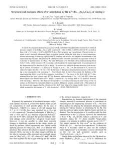 Structural and electronic effects of Sr substitution for Ba in... Sr Cu O
