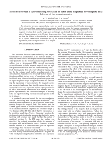 Interaction between a superconducting vortex and an out-of-plane magnetized ferromagnetic... Influence of the magnet geometry