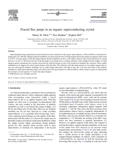 Fractal flux jumps in an organic superconducting crystal *, Roy Haddad