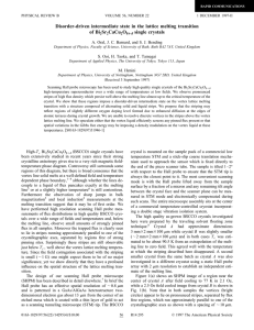 Disorder-driven intermediate state in the lattice melting transition of Bi Sr CaCu