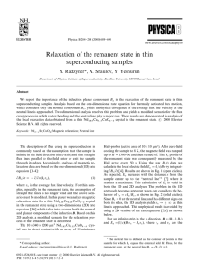 Relaxation of the remanent state in thin superconducting samples *