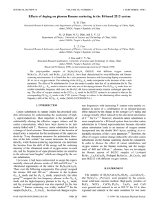 Effects of doping on phonon Raman scattering in the Bi-based... X. H. Chen