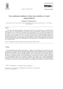Non-isothermal adiabatic critical state stability of a hard superconductor Vladimir R. Romanovskii