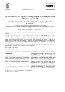 Microstructures and superconducting properties of melt-processed RE,RE –Ba–Cu–O ž /