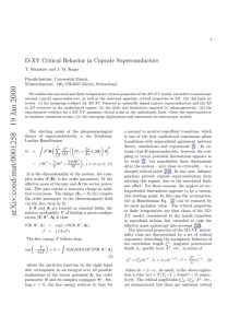 D-XY Critical Behavior in Cuprate Superconductors
