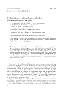 Evidence for two-dimensional nucleation of superconductivity in