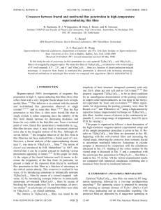 Crossover between fractal and nonfractal flux penetration in high-temperature