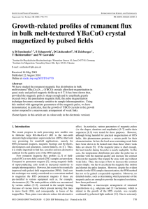 Growth-related profiles of remanent flux in bulk melt-textured YBaCuO crystal