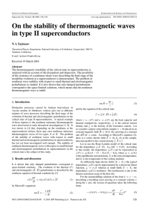 On the stability of thermomagnetic waves in type II superconductors