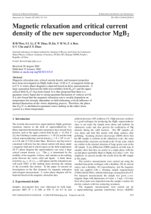 Magnetic relaxation and critical current density of the new superconductor MgB 2