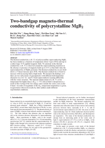 Two-bandgap magneto-thermal conductivity of polycrystalline MgB 2