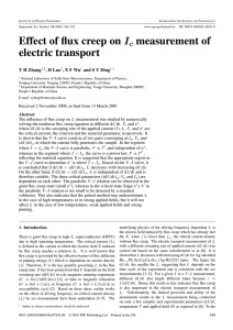 Effect of flux creep on measurement of electric transport I