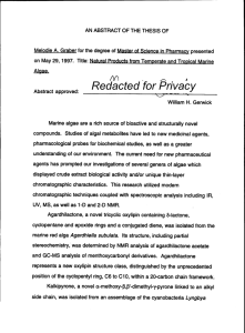 Melodie A. Graber for the degree of Master of Science... on May 29, 1997. Title: Natural Products from Temperate and...