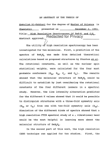 AN ABSTRACT OF THE THESIS OF December 2, 1991 presented on Chemistry