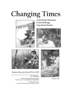 Changing Times at the Rocky Mountain Forest &amp; Range Experiment Station