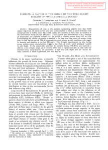 CLIMATE:  A FACTOR  IN  THE  ORIGIN ... DISEASE  OF  PINUS  MONTICOLA  DOUGL.' D. R.