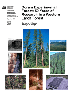 Coram Experimental Forest: 50 Years of Research in a Western Larch Forest