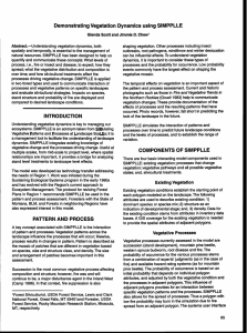 Demonstrating Vegetation Dynamics using SIMPPLLE