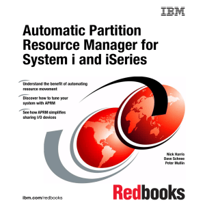 Automatic Partition Resource Manager for System i and iSeries Front cover