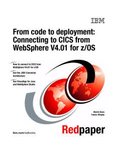 From code to deployment: Connecting to CICS from WebSphere V4.01 for z/OS