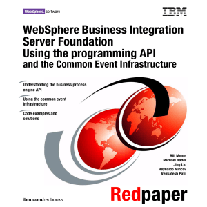 WebSphere Business Integration Server Foundation Using the programming API